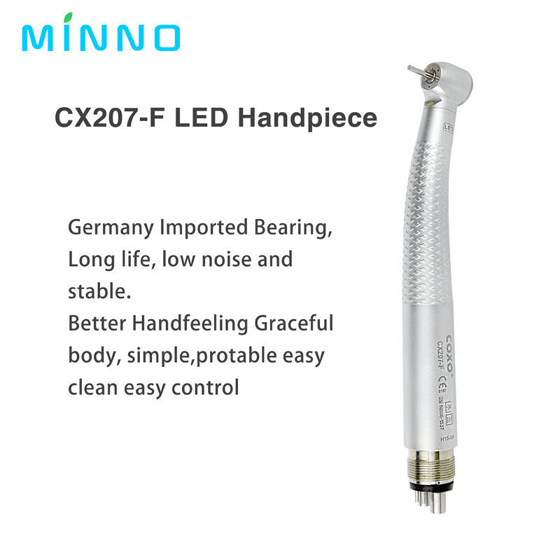 300000 รอบ / นาที Coxo แฮร์สปีดฮานด์พีซ 4 หลุม LED แฮนด์พีซทันตกรรมด้วย 3 ทางสเปรย์