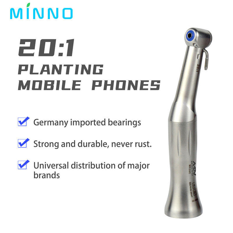 CA-520-2 เครื่องมือศัลยกรรม 20/1 ลงเติมมุมตรงข้าม การฉีดน้ําภายนอก เครื่องมือความเร็วต่ํา โดยไม่มีสี LED