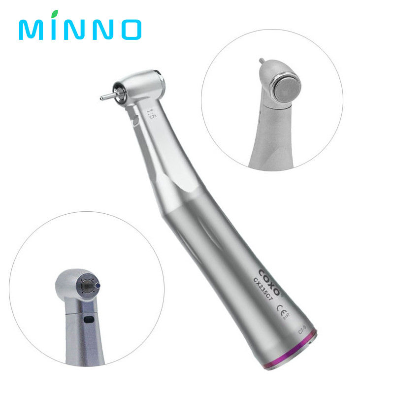 ฟัน 1/5 ความเร็วต่ํา Handpiece เพิ่มวงแหวนสีแดง Contra มุมสเปรย์น้ําภายในสําหรับมอเตอร์ E ประเภท